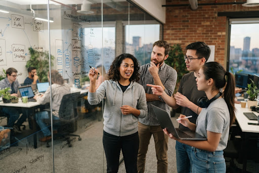 Melcorsoft team collaborating